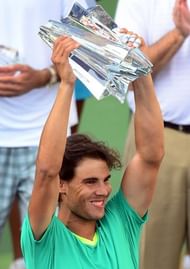 Rafael Nadal beat Juan Martin del Potro on March 17, 2013 in Indian Wells to win the BNP Paribas Open